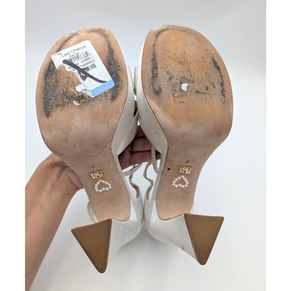 Badgley Mischka Jayleen Chunky Platform Sandals Women's White Size US8 EU38.5 - Picture 8 of 13